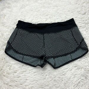 Lululemon Run: Speed Short *2-way Stretch Biggy Dot Printed Black Ghost